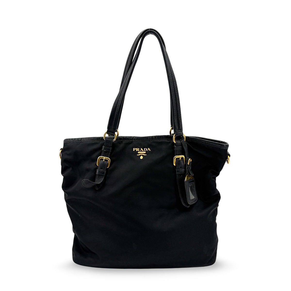 Prada Tote Tessuto e Vitello Soft Nera