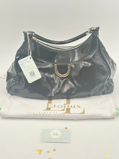 Gucci Indy Hobo Vernice Nera – Iconico Glamour Retrò