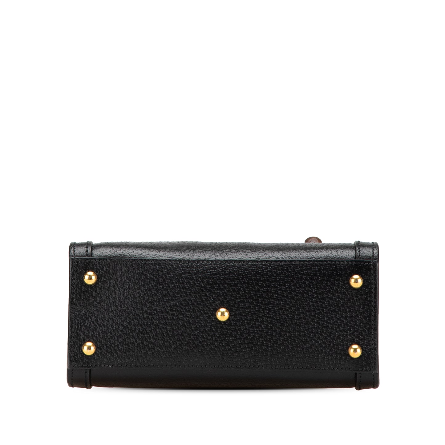 Gucci – Diana Mini in pelle nera con manici in bambù – 16 x 20 x 9 cm