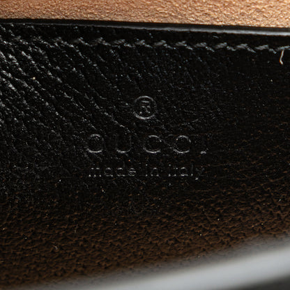 Gucci – Diana Mini in pelle nera con manici in bambù – 16 x 20 x 9 cm