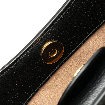 Gucci – Diana Mini in pelle nera con manici in bambù – 16 x 20 x 9 cm
