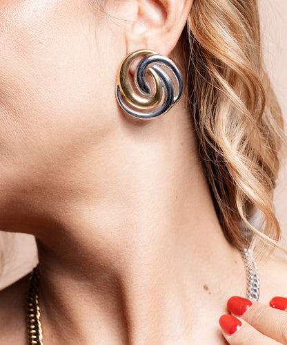 Orecchino Bicolor Spiral