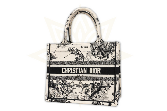 Christian Dior Book Tote “Zodiac Embroidery” – Tela Jacquard Ricamata