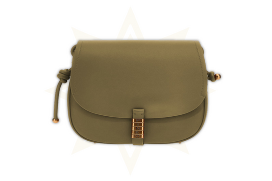 Pinko - Borsa a tracolla "Love Click Mini" in pelle verde oliva