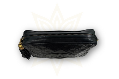 Chanel Camera Bag in pelle nera trapuntata – Vintage anni ‘80/’90