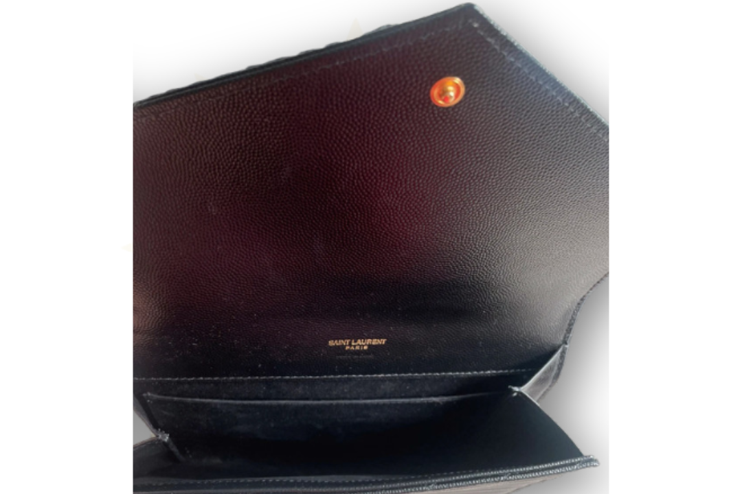 Saint Laurent Monogram Clutch in Pelle Grain de Poudre Nera – Medium Size
