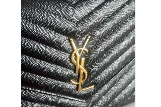 Saint Laurent Monogram Clutch in Pelle Grain de Poudre Nera – Medium Size