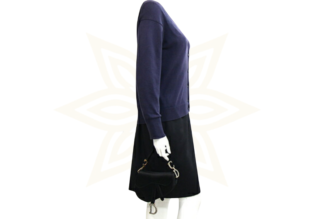Dior Saddle Bag in raso nero con cristalli – Vintage d’eccezione