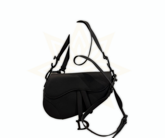 Dior Saddle Bag in pelle nera opaca – Made in Italy