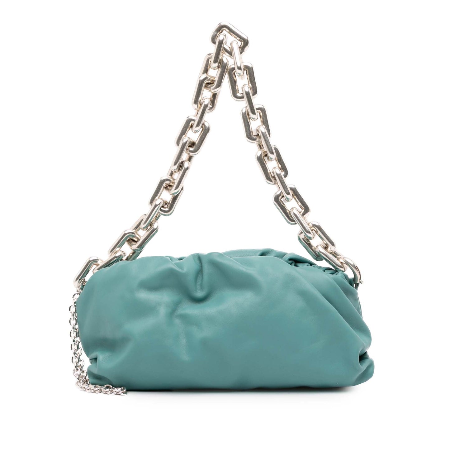 Bottega Veneta The Chain Pouch Verde Acqua Pelle Agnello | Etoilux