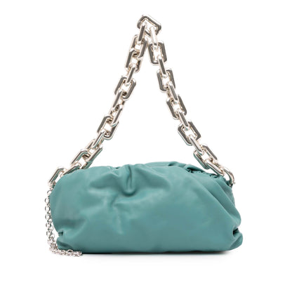 Bottega Veneta The Chain Pouch Verde Acqua Pelle Agnello | Etoilux