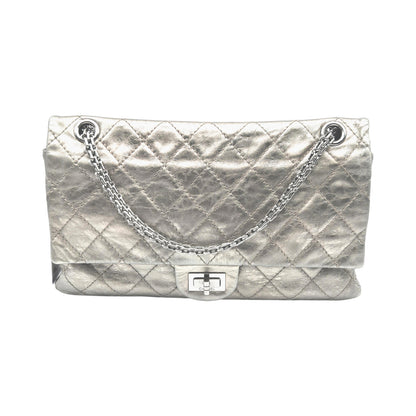 Chanel 2.55 Reissue Metallizzata Argento 30 cm | Etoilux