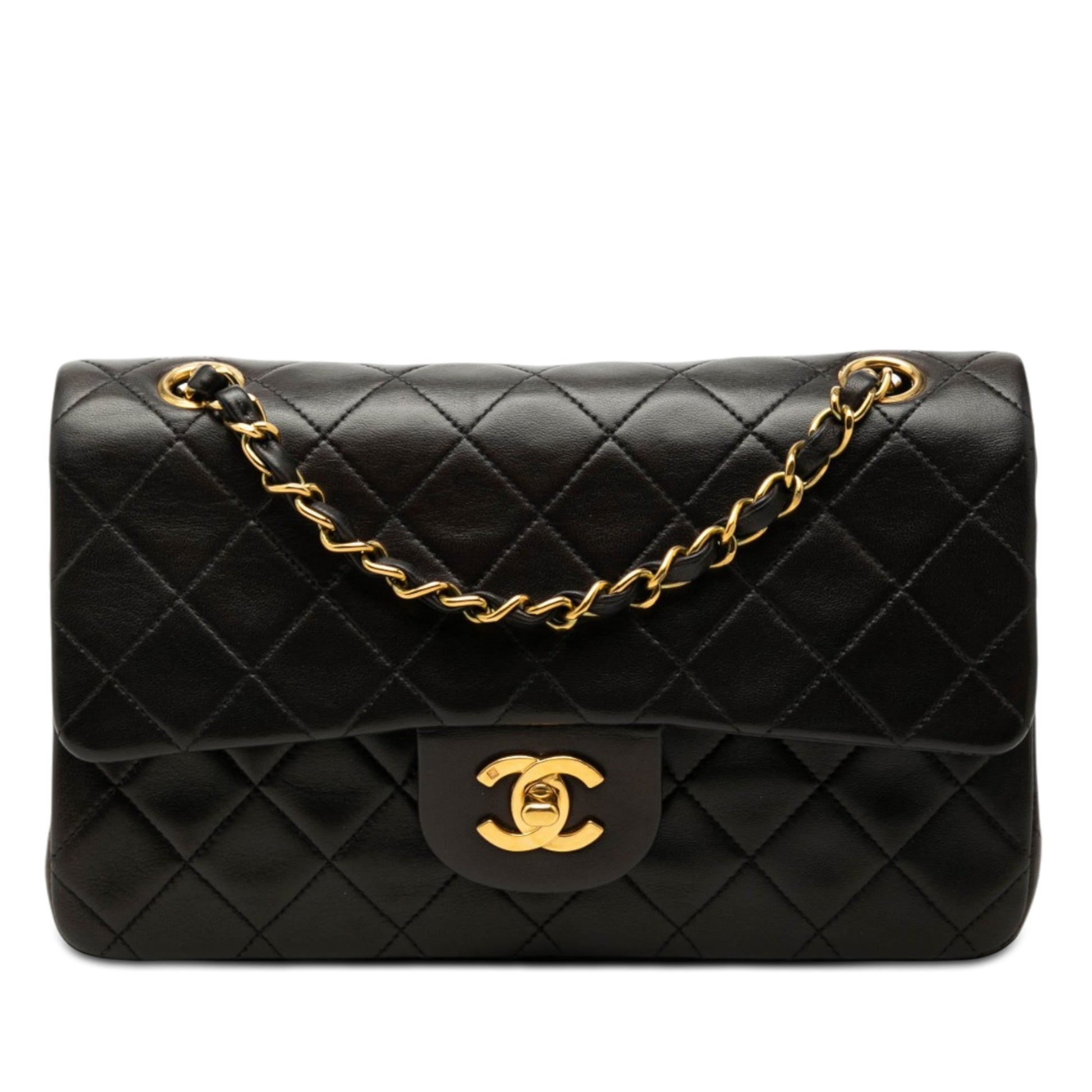 Chanel Classic Flap Small Nera Agnello Vintage 1991-1994 | Etoilux