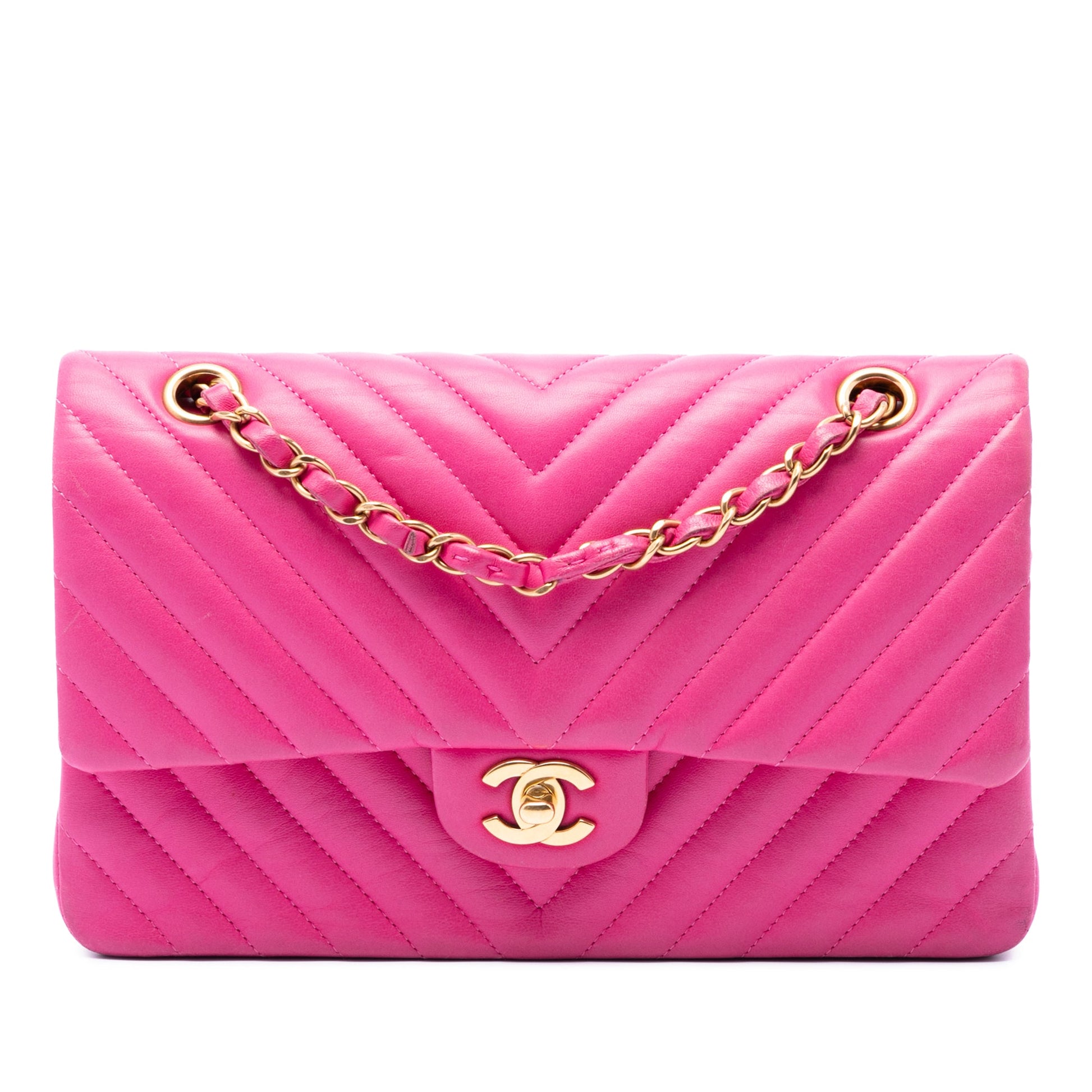 Chanel Timeless Medium Chevron Rosa Fucsia 2015 | Etoilux