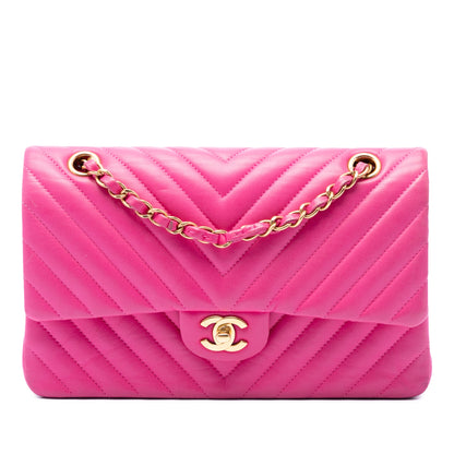 Chanel Timeless Medium Chevron Rosa Fucsia 2015 | Etoilux