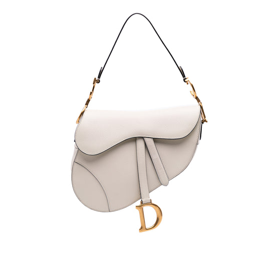 Dior Saddle Bag in pelle bianca – 2019