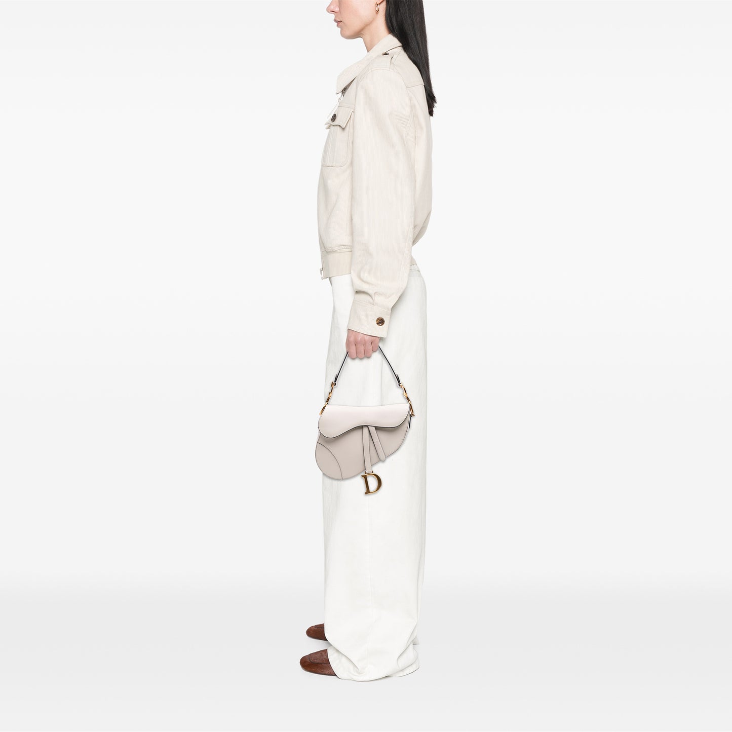 Dior Saddle Bag in pelle bianca – 2019