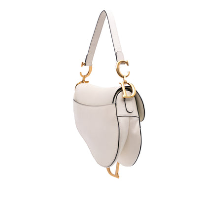 Dior Saddle Bag in pelle bianca – 2019
