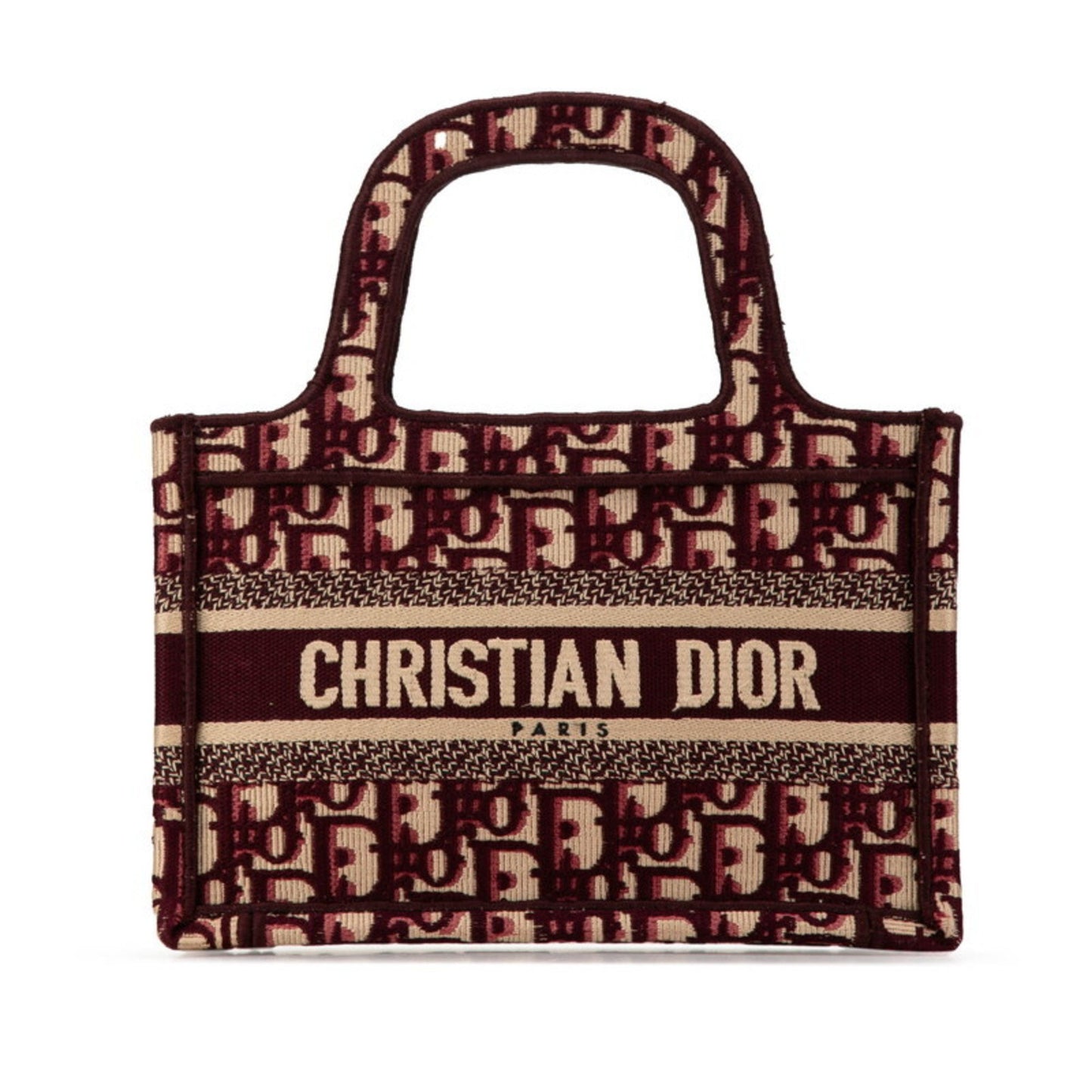 Dior Book Tote Mini Bordeaux vista frontale