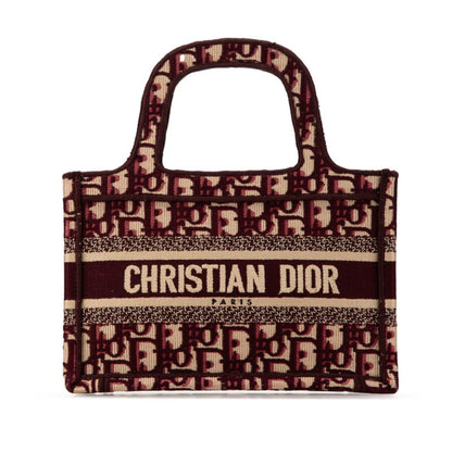 Dior Book Tote Mini Bordeaux vista frontale