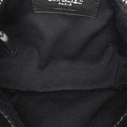 Saint Laurent Loulou Toy in Cotone Bandana Nero con Dettagli in Rafia – 2018