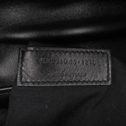 Saint Laurent Loulou Toy in Cotone Bandana Nero con Dettagli in Rafia – 2018