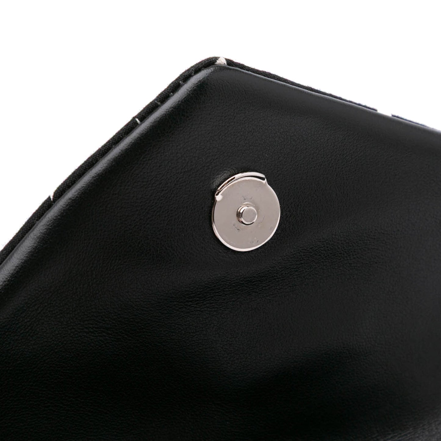 Saint Laurent Loulou Toy in Cotone Bandana Nero con Dettagli in Rafia – 2018