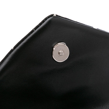 Saint Laurent Loulou Toy in Cotone Bandana Nero con Dettagli in Rafia – 2018