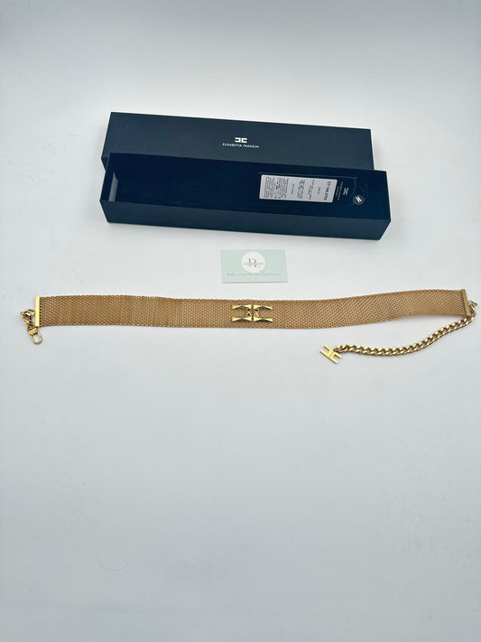 ELISABETTA FRANCHI CINTURA IN MAGLIA LIGHT GOLD / SPEDIZIONE H24