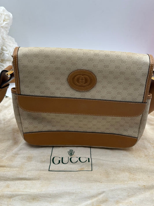 Gucci Vintage Micro GG Canvas Crossbody Bag Beige – Anni '80 - Etoilux