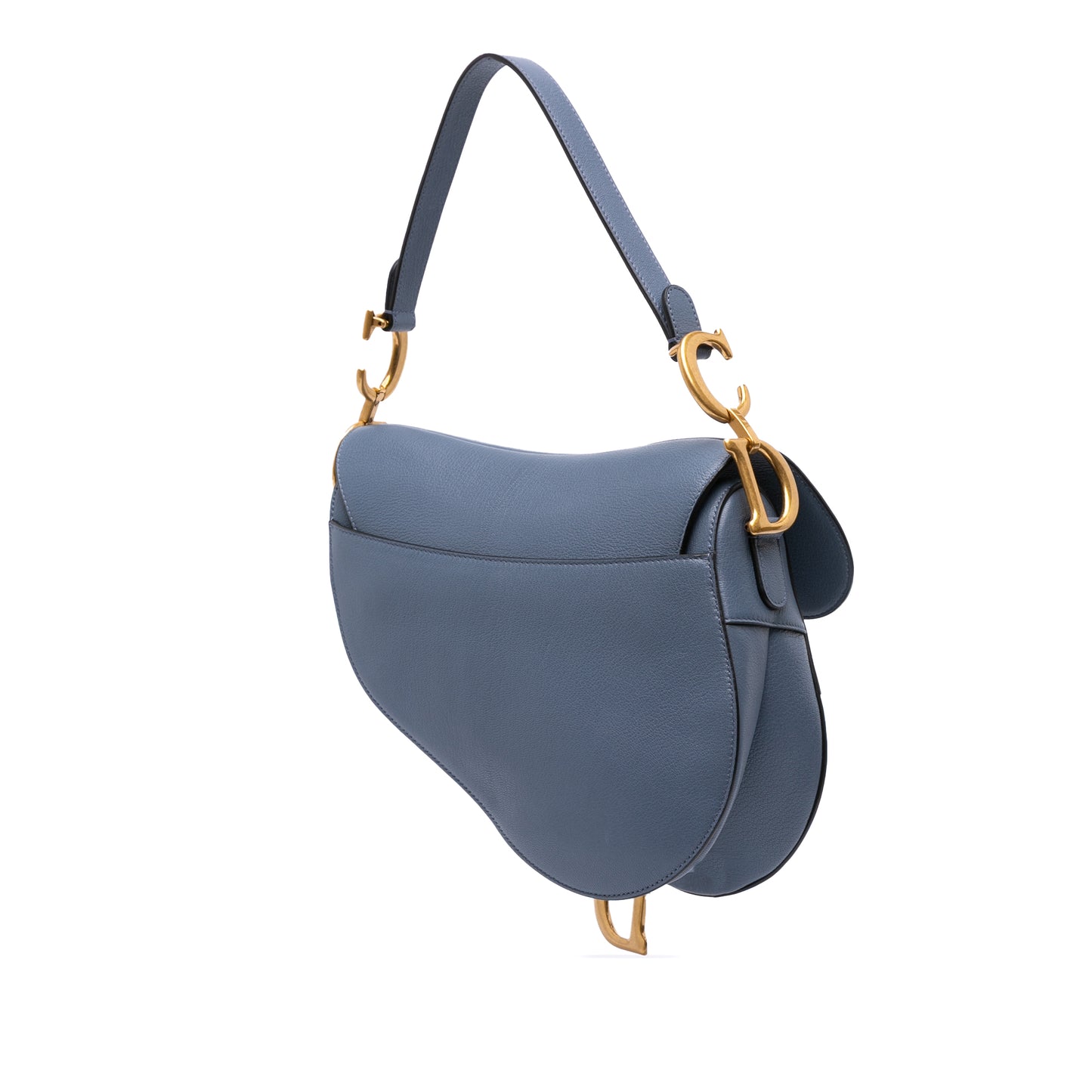 Dior – Borsa Saddle in pelle di capra blu (2021) – Size 22,5 x 25,5 x 5 cm