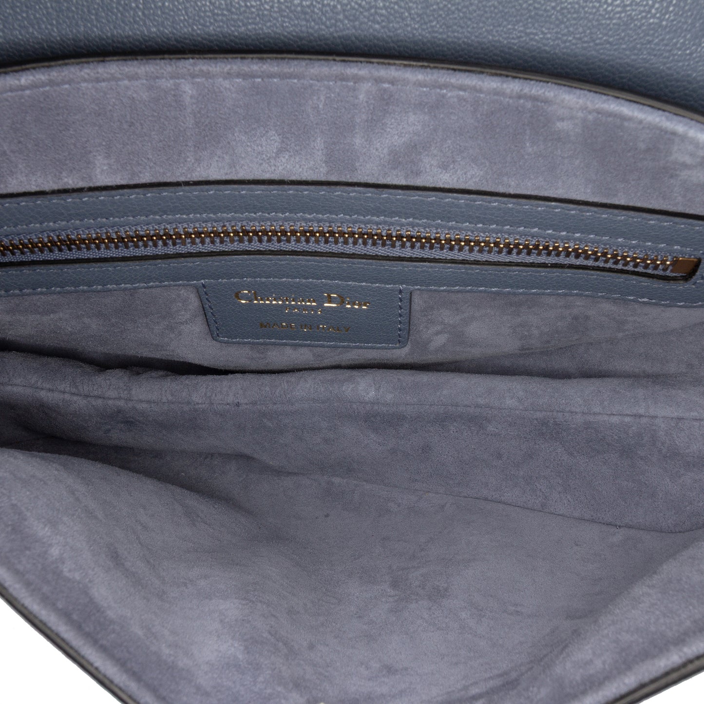 Dior – Borsa Saddle in pelle di capra blu (2021) – Size 22,5 x 25,5 x 5 cm