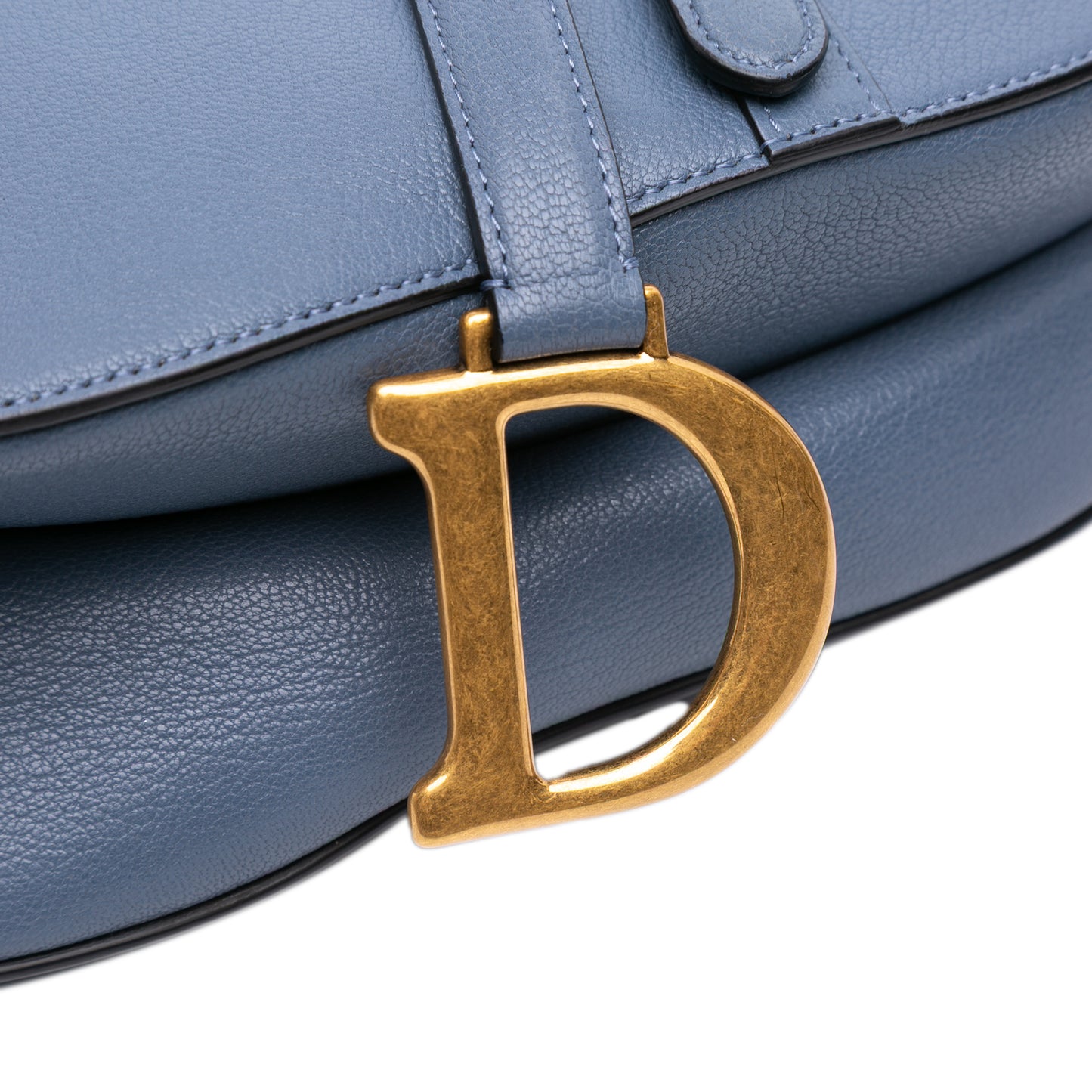 Dior – Borsa Saddle in pelle di capra blu (2021) – Size 22,5 x 25,5 x 5 cm