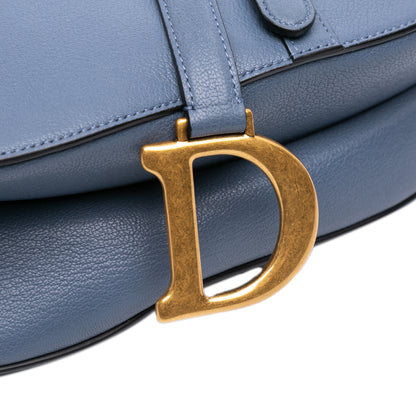 Dior – Borsa Saddle in pelle di capra blu (2021) – Size 22,5 x 25,5 x 5 cm