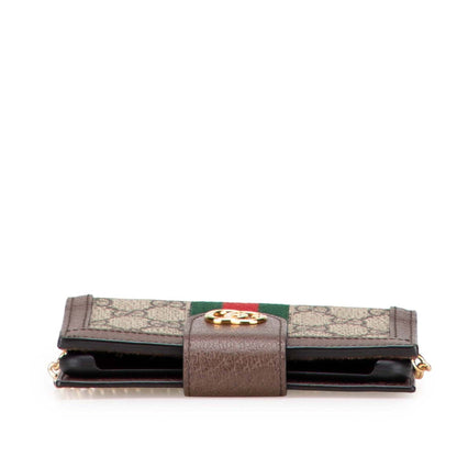 Gucci Ophidia GG Supreme Wallet on Chain con Custodia iPhone – Marrone