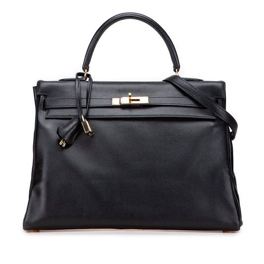 Hermès – Kelly Retourne 35 in Pelle Gulliver Noir (1997)