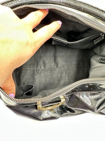 GUCCI D-Ring Hobo Bag — Patent Leather Nera