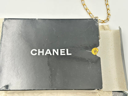 Chanel Classic Flap Small in pelle bianca – Oro 24k – Serie 1 (1989–1991) – Full Set