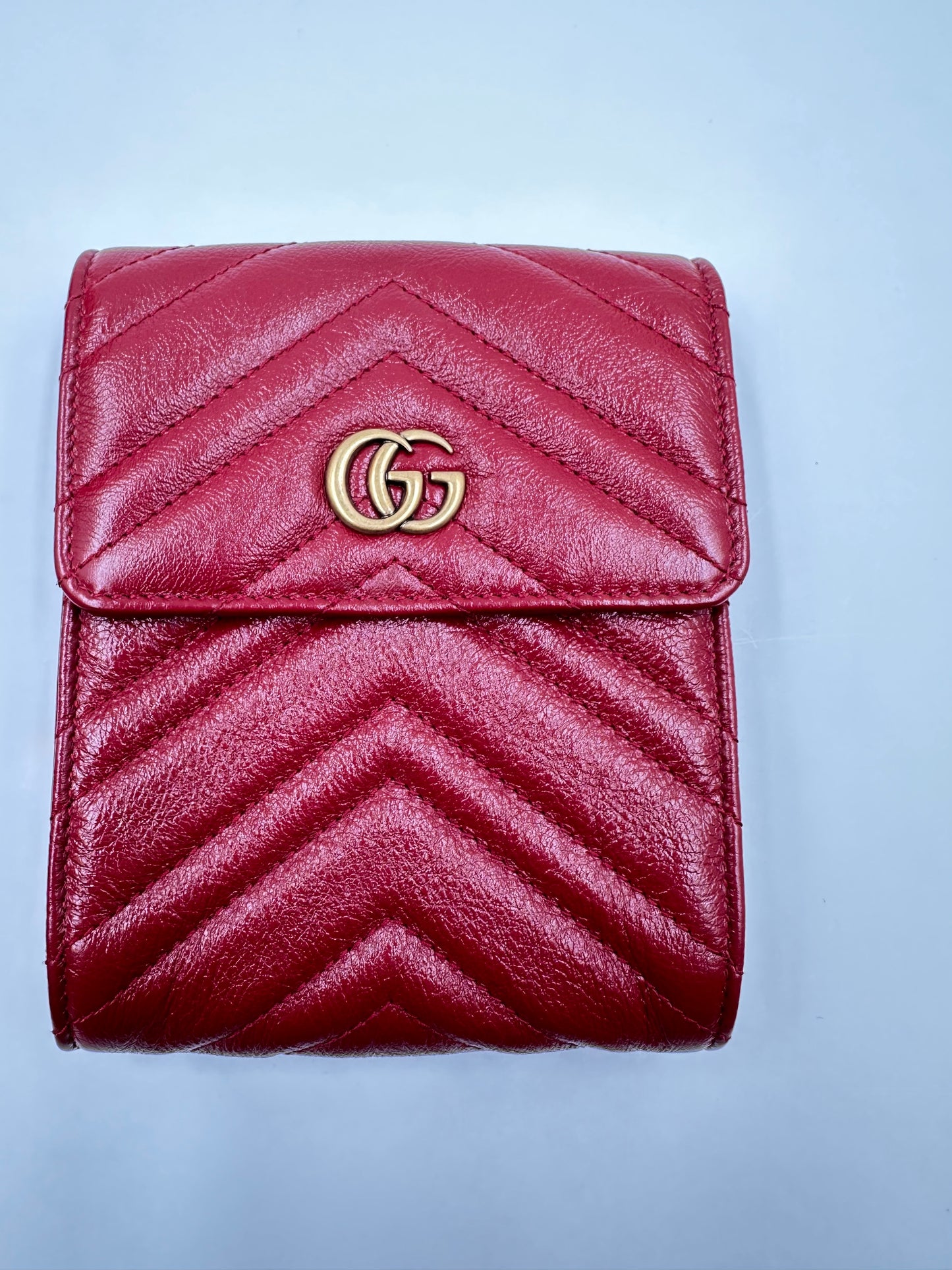 Gucci GG Marmont Multi Pochette Belt Bag Pelle Matelassé Rossa – Set 3 Pezzi