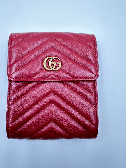 Gucci GG Marmont Multi Pochette Belt Bag Pelle Matelassé Rossa – Set 3 Pezzi