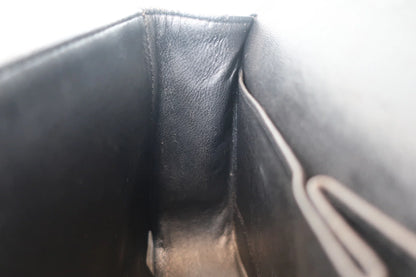 Chanel Matelassé Doppia Patta e Doppia Catena Pelle Caviar Nera – 25 cm