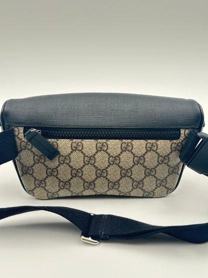 Gucci Marsupio GG Supreme Canvas Beige/Nero – Taglia Media
