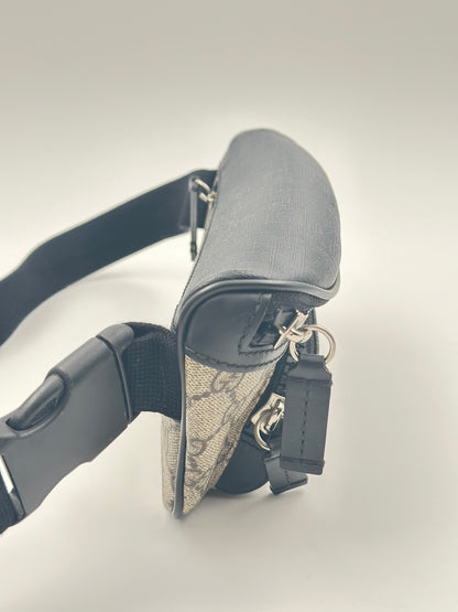 Gucci Marsupio GG Supreme Canvas Beige/Nero – Taglia Media