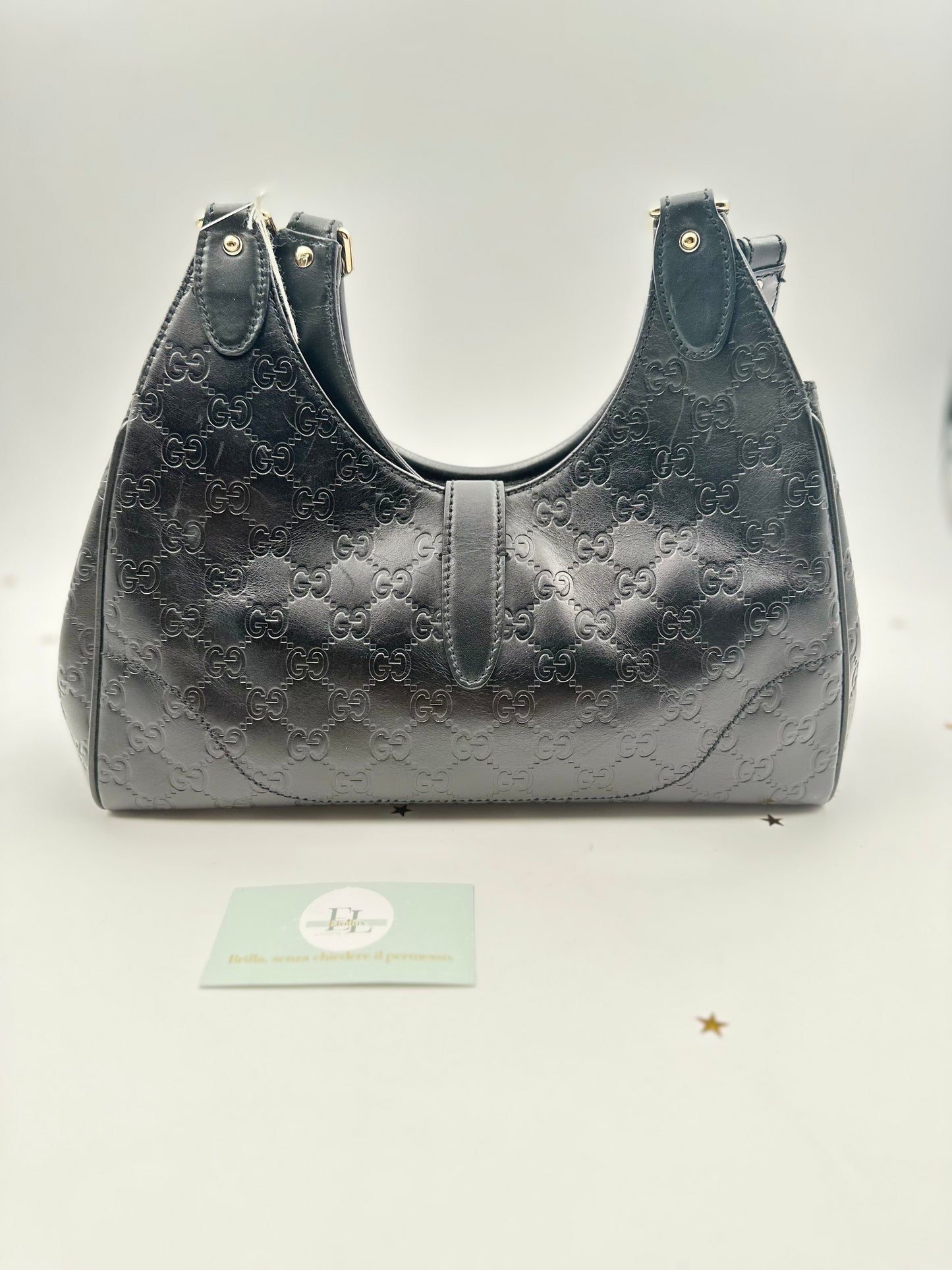 Gucci Jackie Medium in pelle Guccissima nera – 2000s