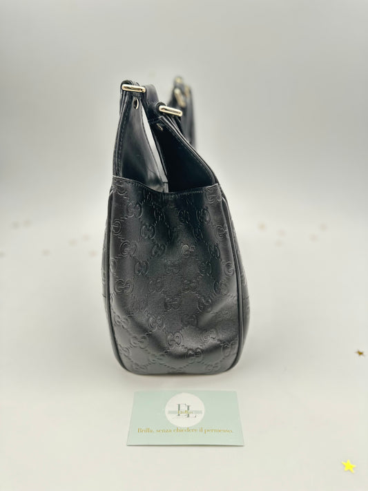 Gucci Jackie Medium in pelle Guccissima nera – 2000s