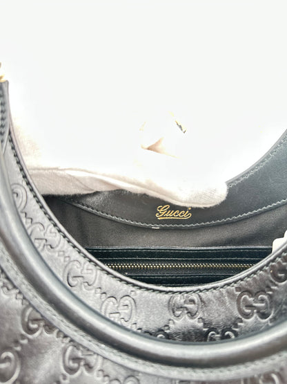 Gucci Jackie Medium in pelle Guccissima nera – 2000s