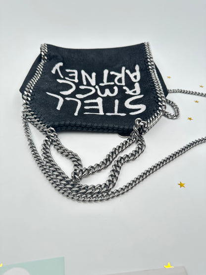 Stella McCartney Falabella Mini Graffiti Logo – Nero