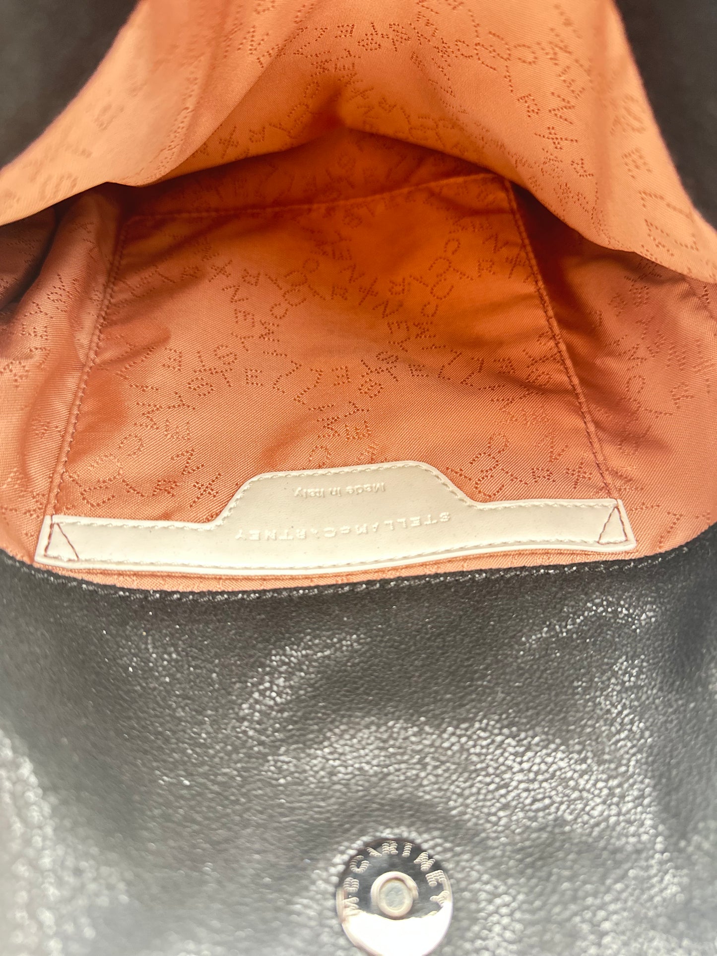 Stella McCartney Falabella Mini Graffiti Logo – Nero