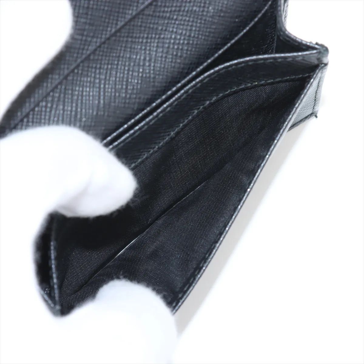 Prada – Porta Carte in Pelle Saffiano Nero