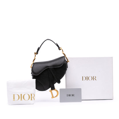 Dior Saddle Bag in Pelle di Capra Nera – Mini Size (2021)